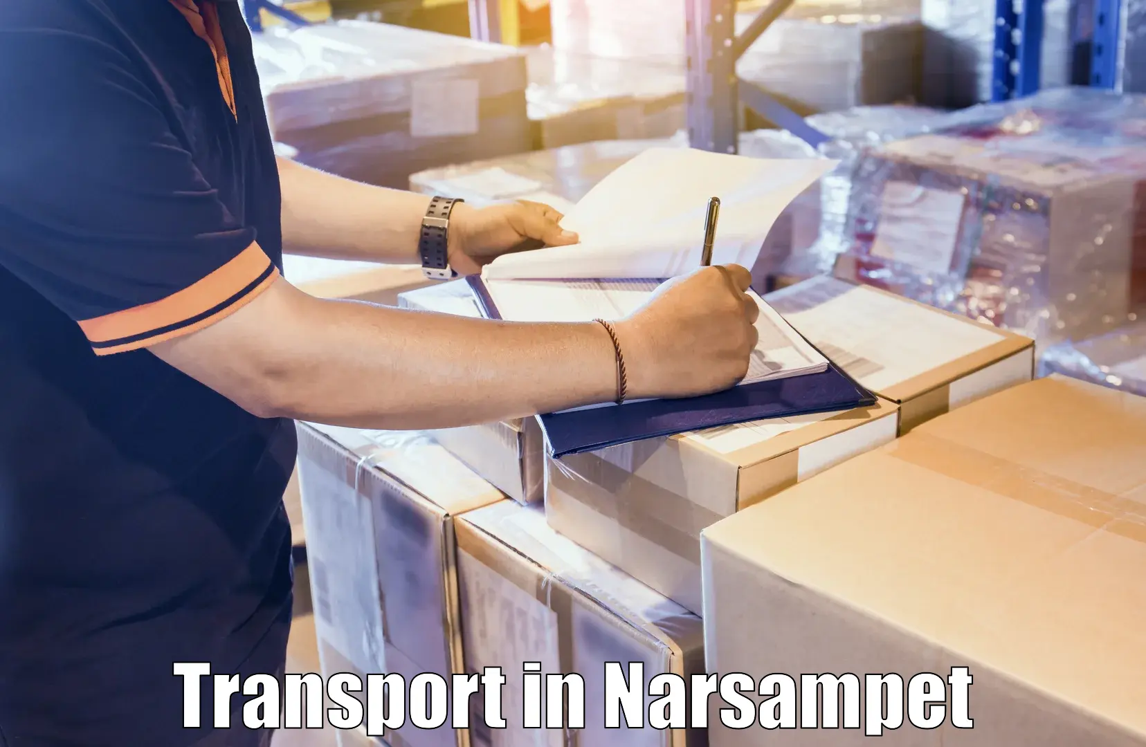 Daily parcel service transport in Narsampet