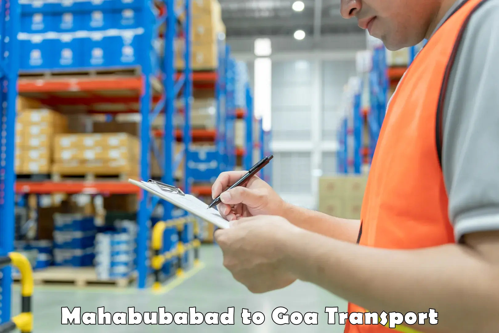 Vehicle transport services Mahabubabad to Goa University